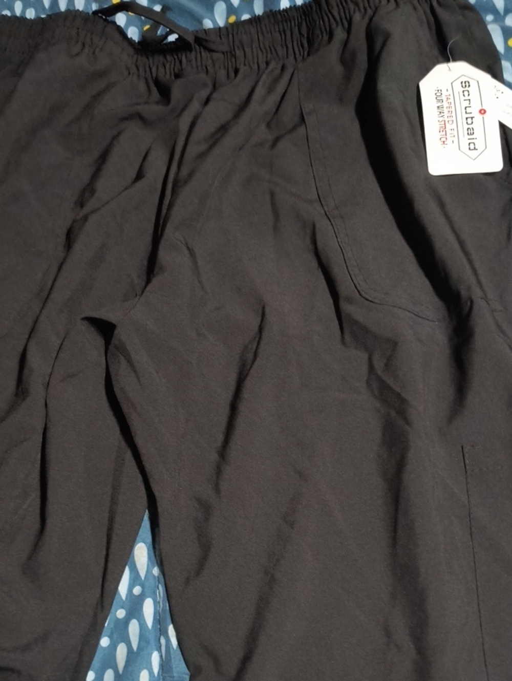 ScrubDaddy Black Elastic-Waist Scrub Pants